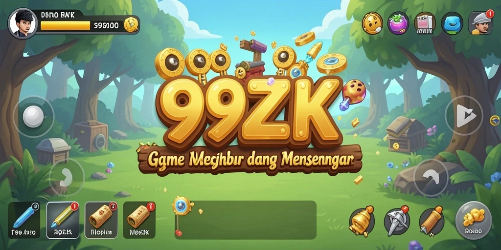 Screenshot gameplay yang menunjukkan aktivitas santai dalam 999ZK.