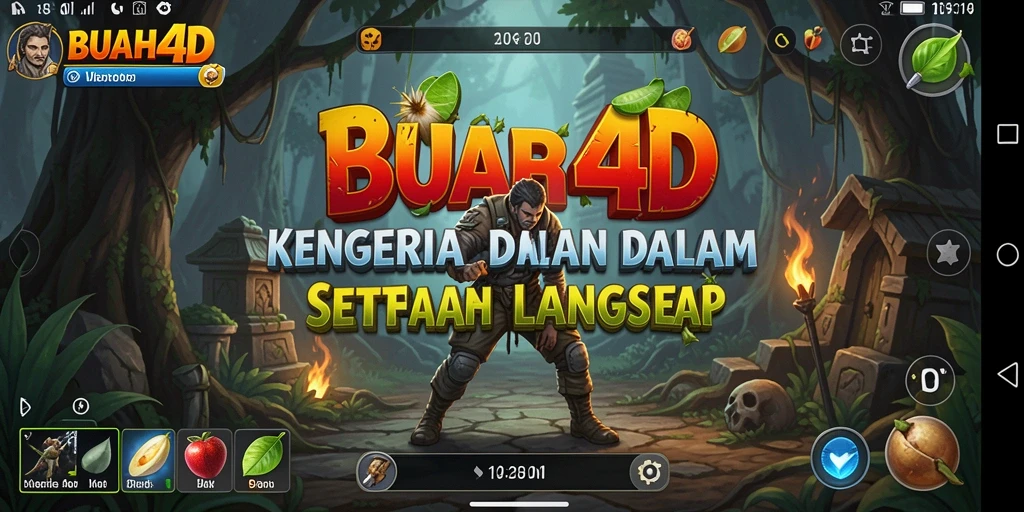 Screenshot utama BUAH4D menampilkan adegan mencekam di lingkungan kelam.