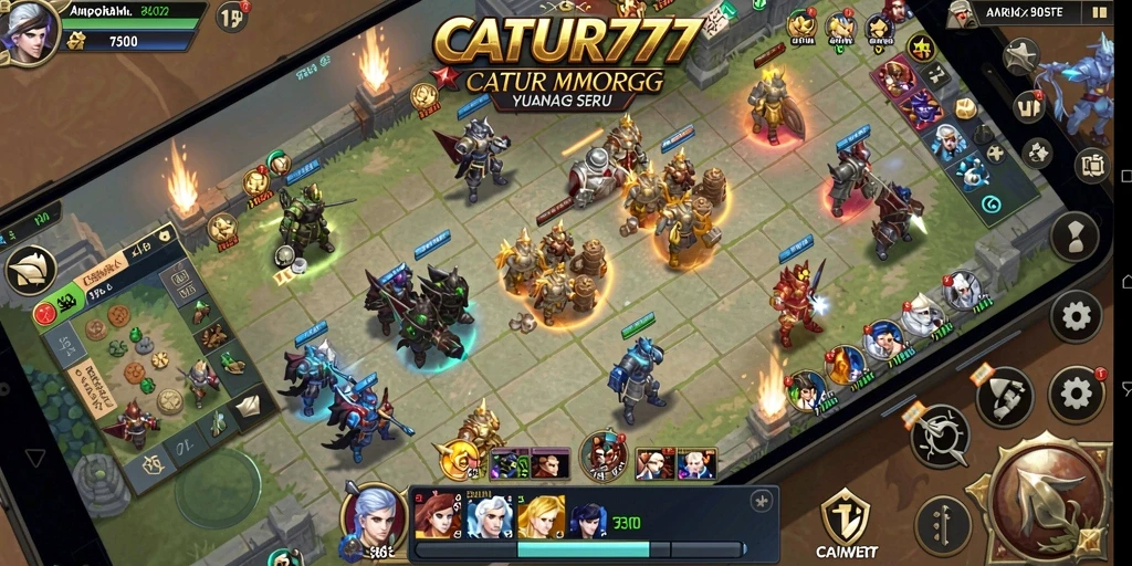 Tampilan gameplay yang menarik dan penuh strategi dalam CATUR777.