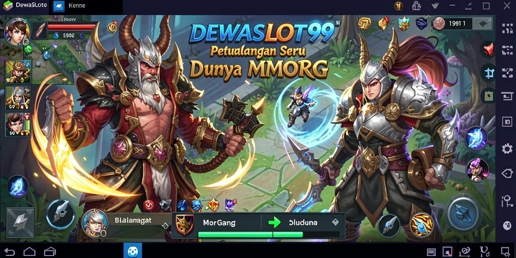 Screenshot DEWASLOT99 menampilkan gameplay MMORPG yang menakjubkan.