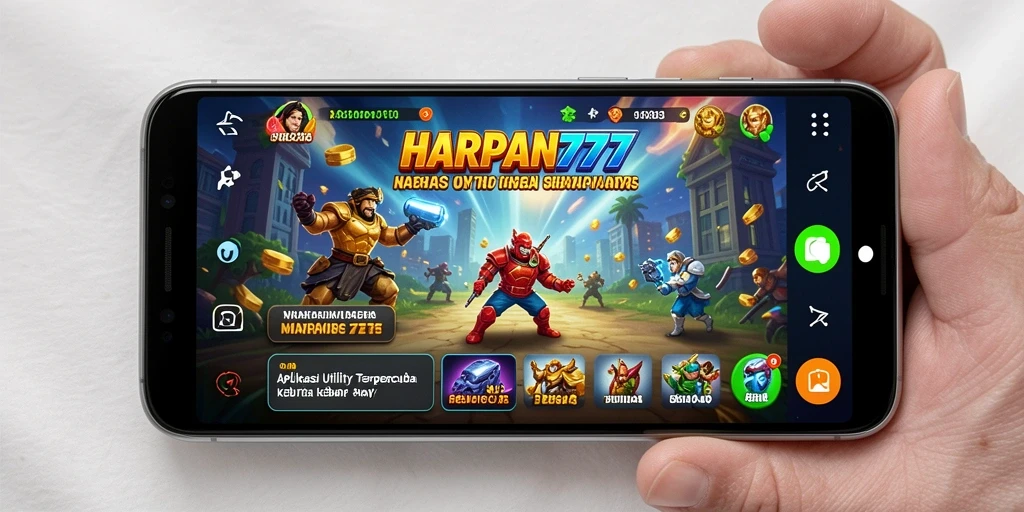Tampilan aplikasi HARAPAN777 yang user-friendly dan fungsional.
