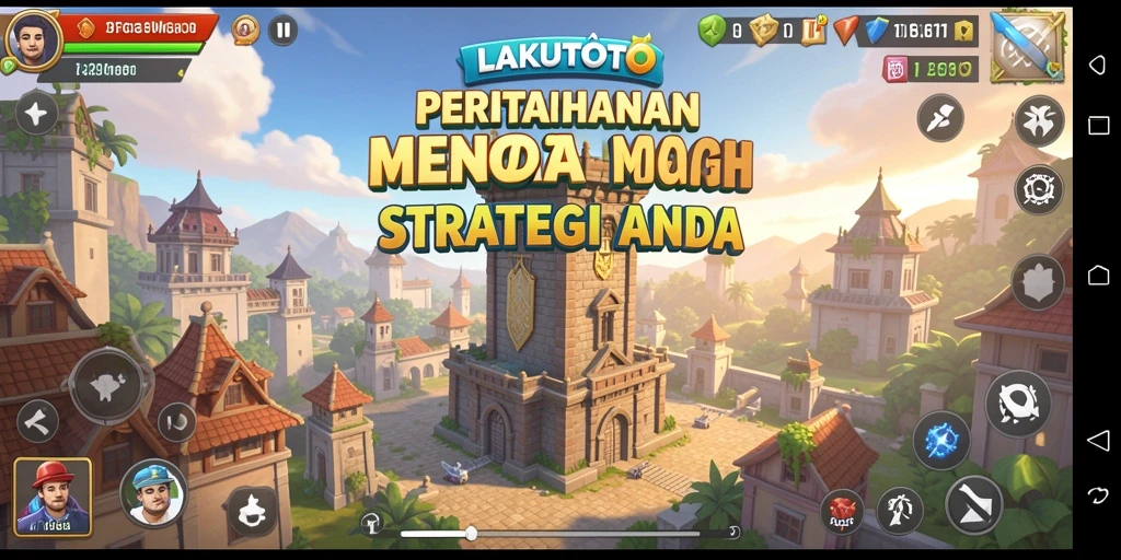 Tampilan gameplay menegangkan dalam LAKUTOTO yang memikat pemain di tower defense.