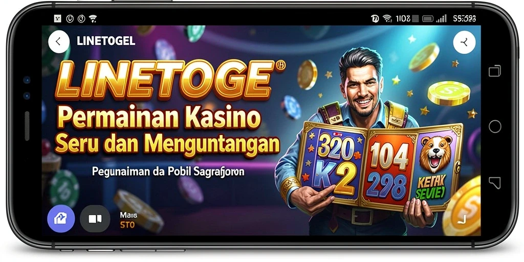 Screenshot utama LINETOGEL menampilkan gameplay Kasino yang mendebarkan.