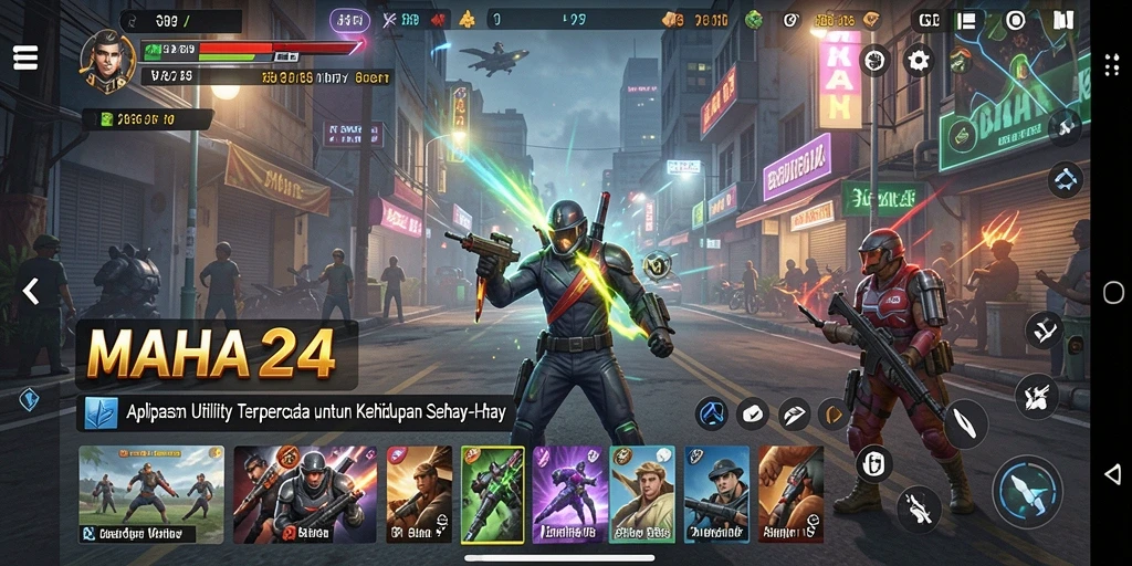 Screenshot MAHA24 menunjukkan antarmuka pengguna yang intuitif dan fungsional.