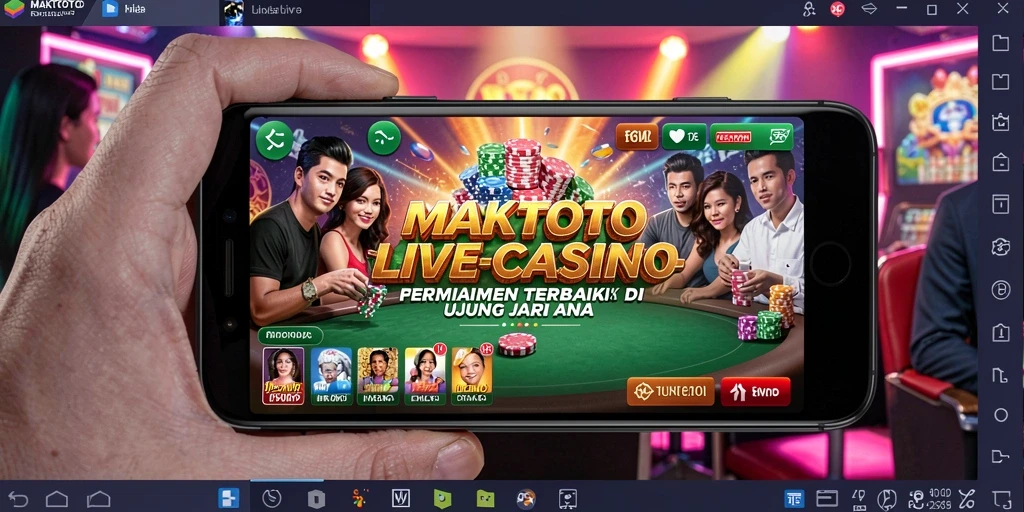Tampilan gameplay live casino MAKTOTO yang mendebarkan dan interaktif.