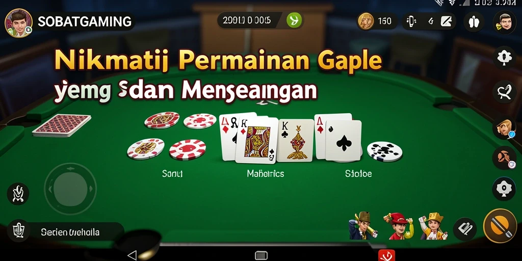 Tampilan asyik dari gameplay Gaple SOBATGAMING.