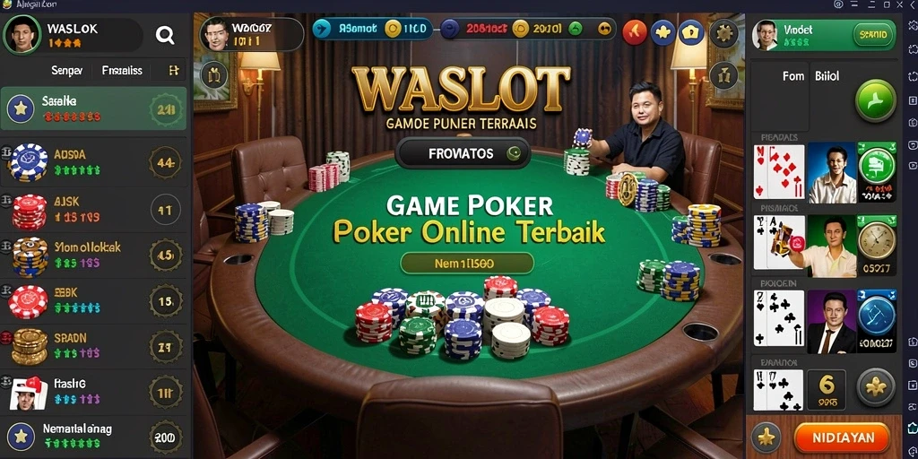 Gameplay menarik saat bermain Poker di WASLOT dengan teman-teman.