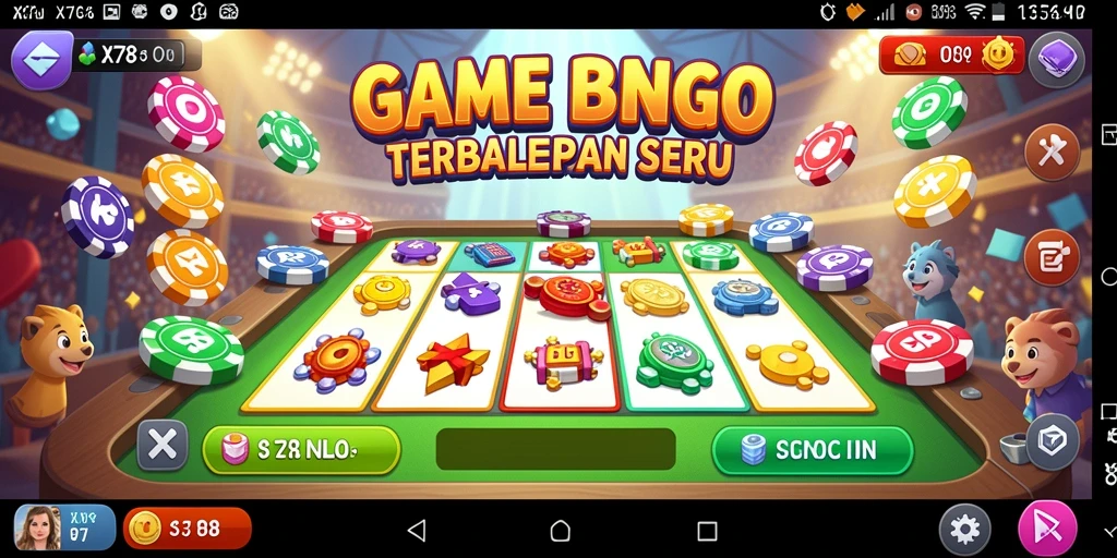 Screenshot utama X78 menampilkan gameplay Bingo yang seru.